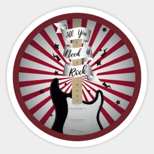 All you need is Rock Circle version Sticker